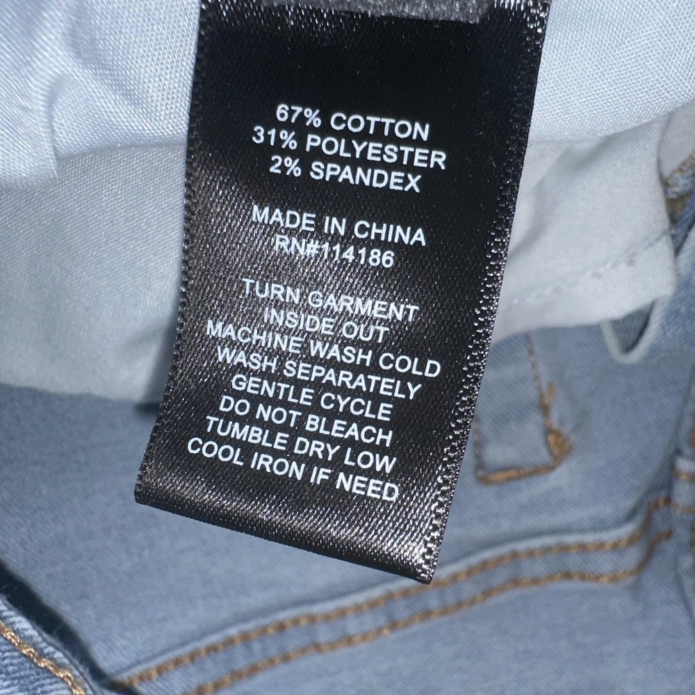 Frye Denim‎ Cut Off Shorts 6/28 Blue Light Wash Stretch High Rise Casual Summer - Picture 8 of 11